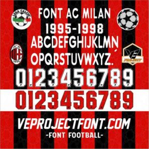 FONT AC MILAN 1995-1998