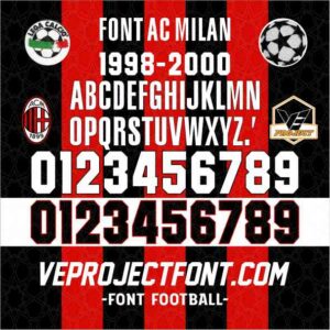 FONT AC MILAN 1998-2000