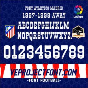 FONT ATLETICO MADRID 1997-1998 AWAY
