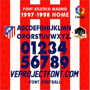 FONT ATLETICO MADRID 1997-1998 HOME